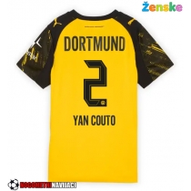 Ženske Nogometnih dresov Borussia Dortmund Yan Couto #2 Domači 2025-26 Kratki rokavi